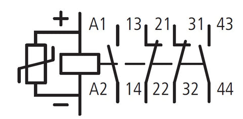 Contactor ALEA II auxiliar, 2 ND + 2 NÎ, bobina la 24Vcc