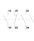 Contactor auxiliar 3ND+1NÎ, CUBICO, 6A, 24Vc.a.