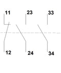 Contactor auxiliar 2ND+2NÎ, CUBICO, 6A, 230Vc.a.