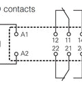 Releu seria RT, 8A, 24VDC, 2CC, pini la 5mm