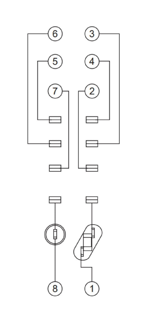 Soclu cu şuruburi, borne dispuse logic, relee RXT 2 poli