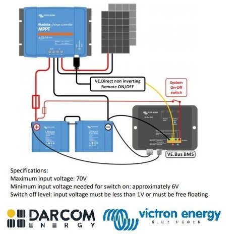 Victron Energy VE.Direct non inverting remote on-off cable